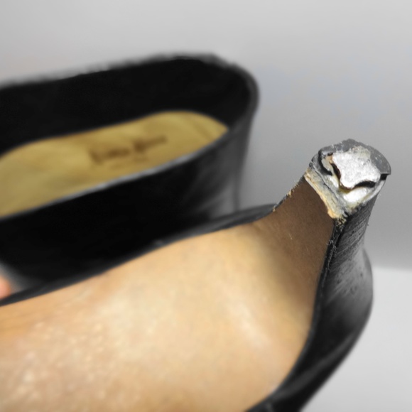 NEIMAN MARCUS Black High Heeled Boots Size 9 - Picture 6 of 8